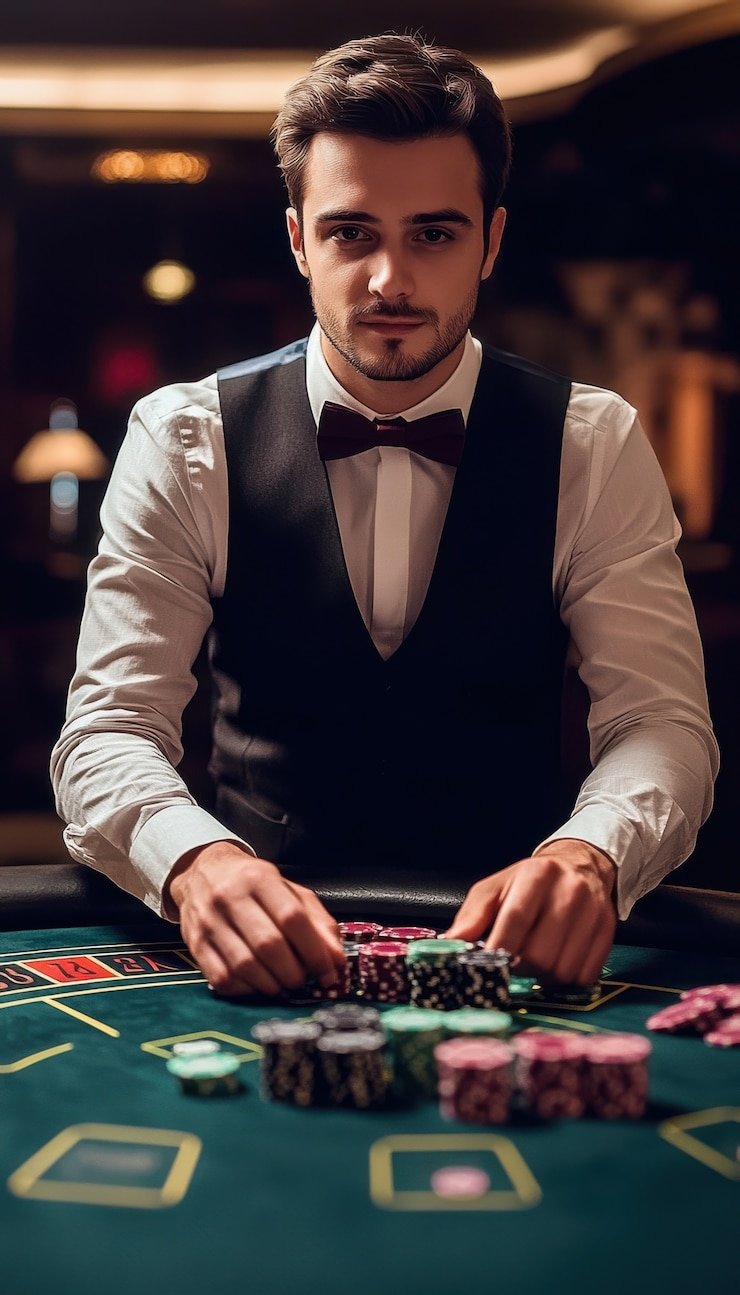 Quickspin live dealer studio with multiple camera angles showing blackjack table