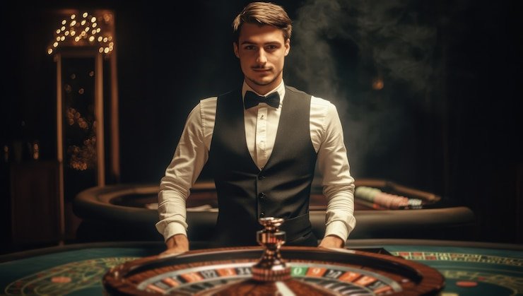 Quickspin table interface showing bet placement and live dealer video